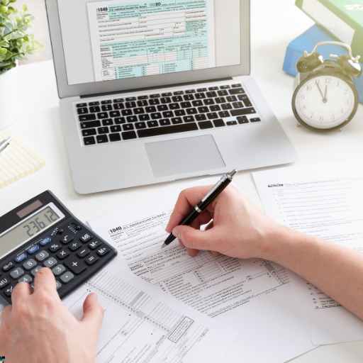 Accountant Working with UK Tax Forms